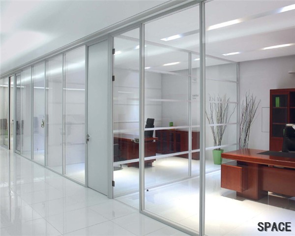 增城白色玻璃隔断案例